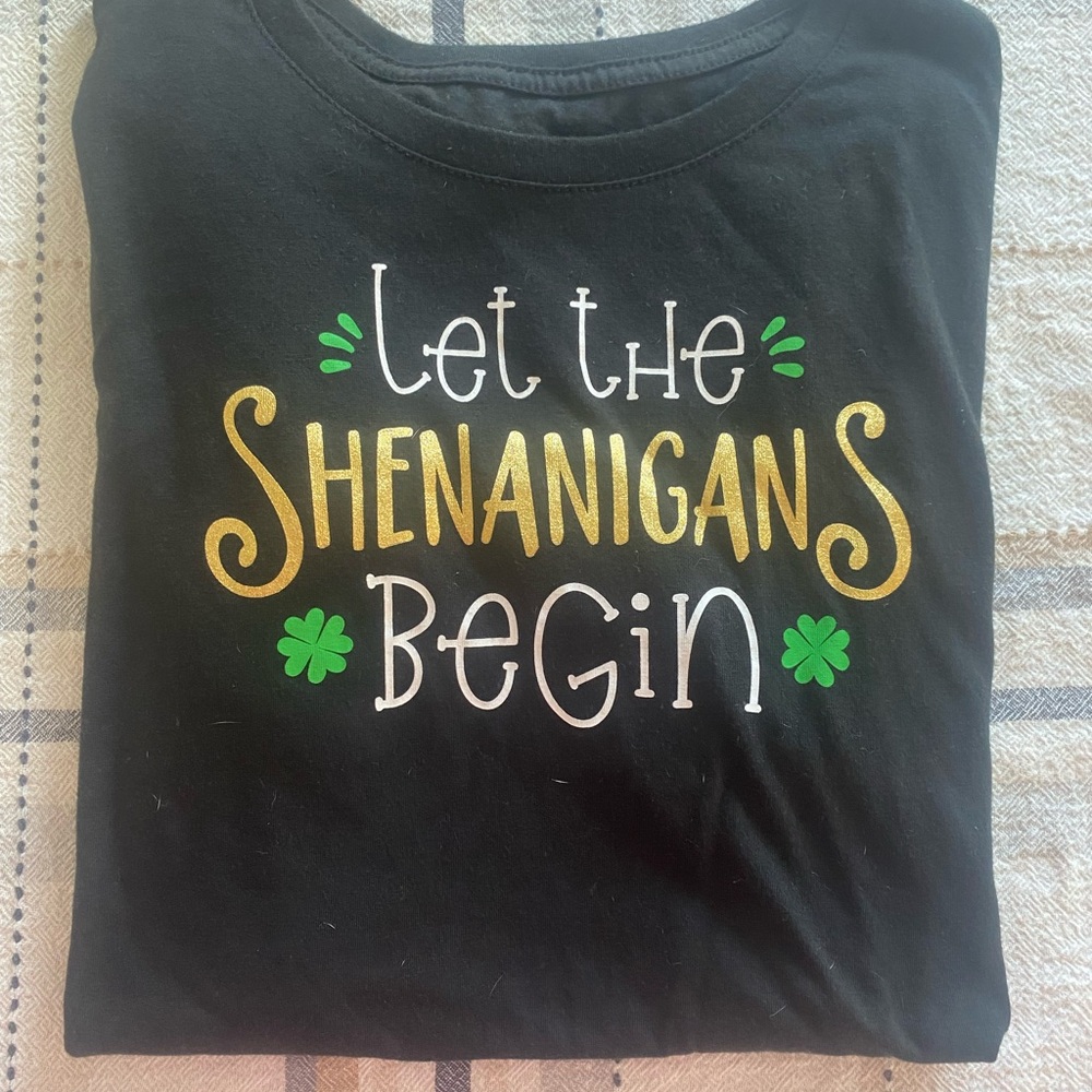 Black Graphic Tee - Let the Shenanigans Begin